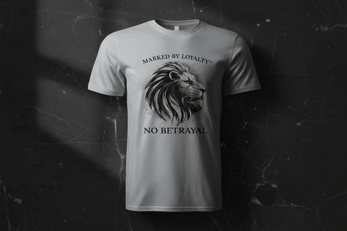 ASH No Betrayal Tee Front on Dark Marble