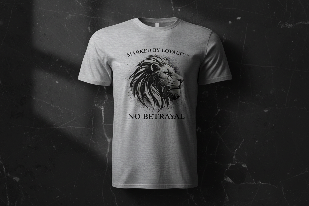 ASH No Betrayal Tee Front on Dark Marble