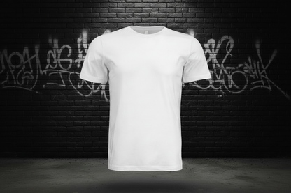 Back of shirt with brick wall background