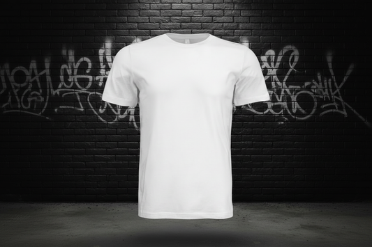 Back of shirt with brick wall background