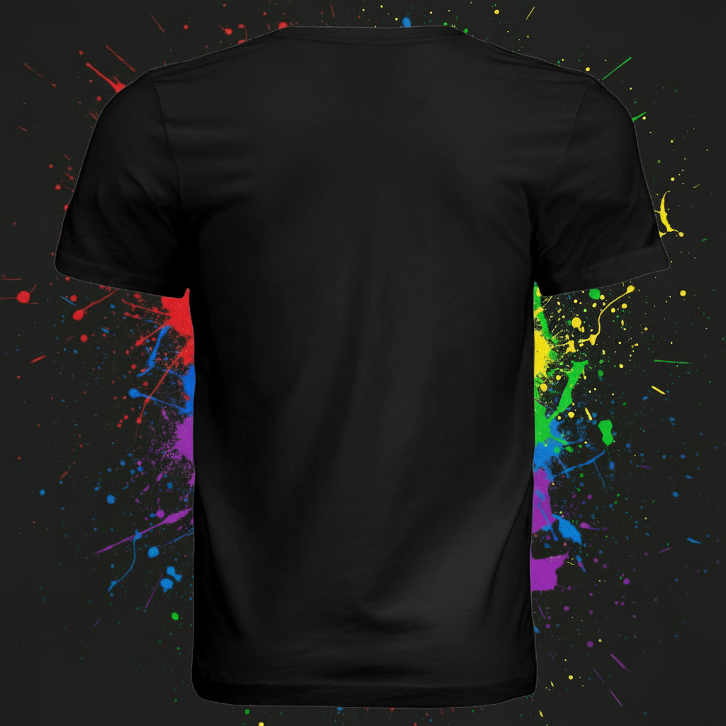 Back Shirt on Splatter Background