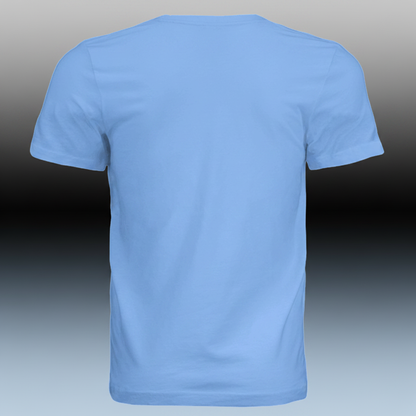 Back Tee on Blue Gradient Background