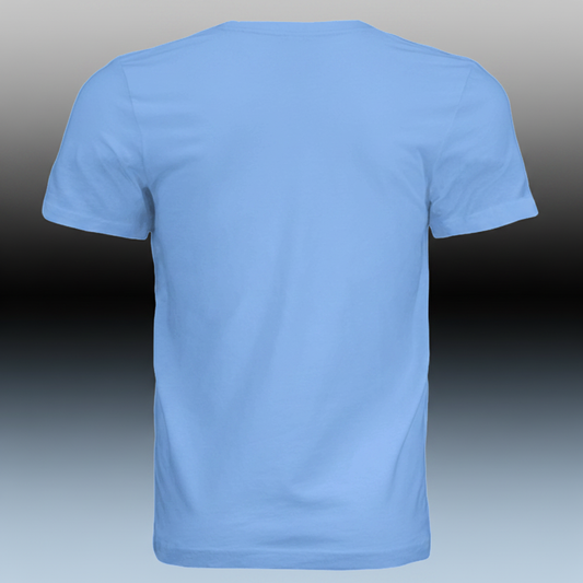 Back Tee on Blue Gradient Background