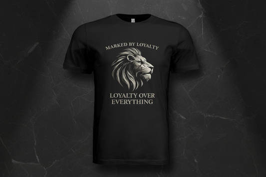 Black Lion Tee Front - Smooth on Dark Marble