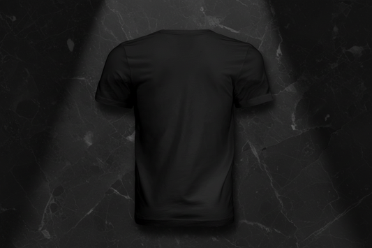 Black Tee Back - Smooth on Dark Marble