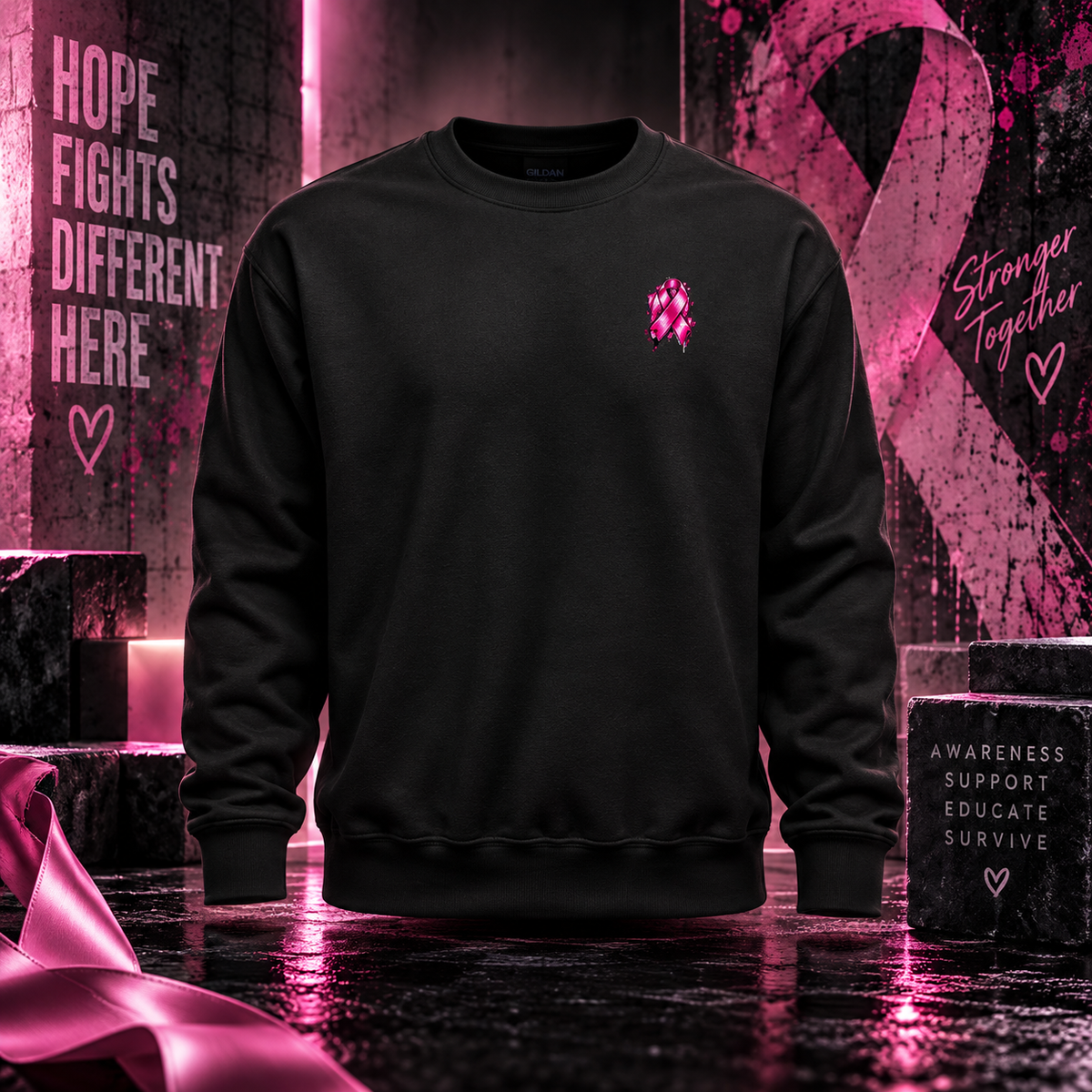 Still Standing Breast Cancer Awareness Crewneck Sweatshirt