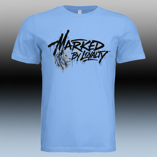 Front Tee on Blue Gradient Background