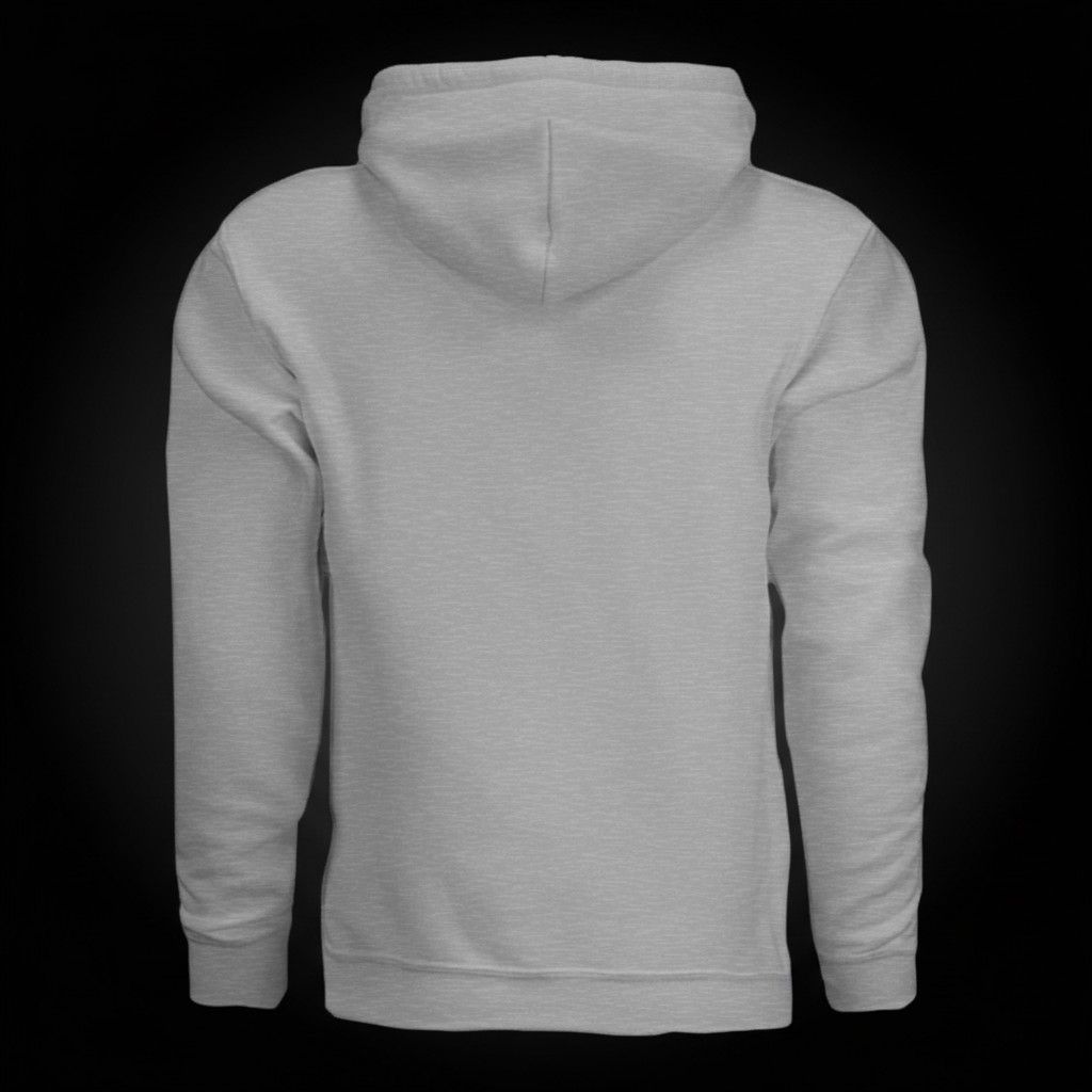 Gray Hoodie Back Black BG