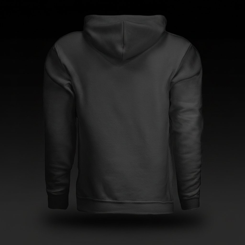 Hoodie Back Black Background