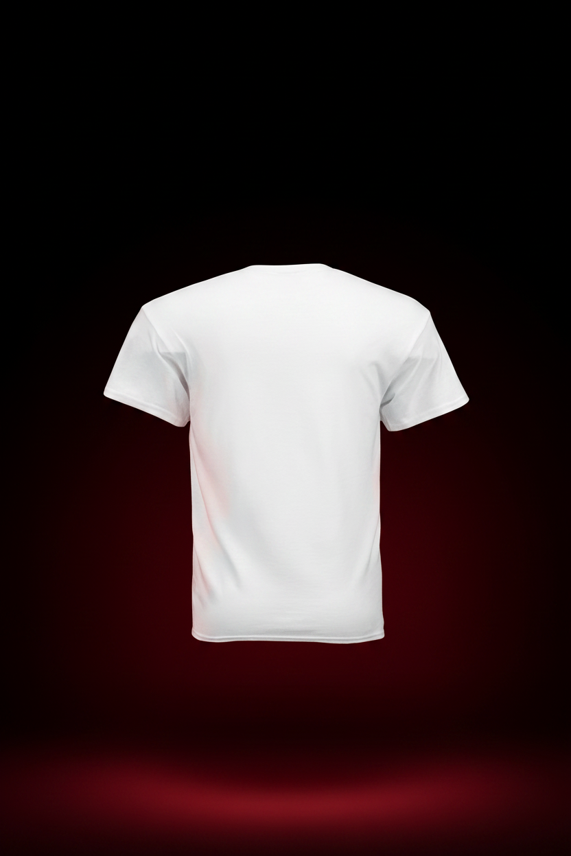 Marked By Loyalty White Tee Back - Red & Black Background