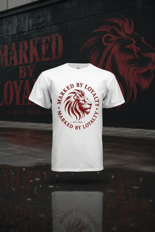 Marked By Loyalty White Tee - Urban Background