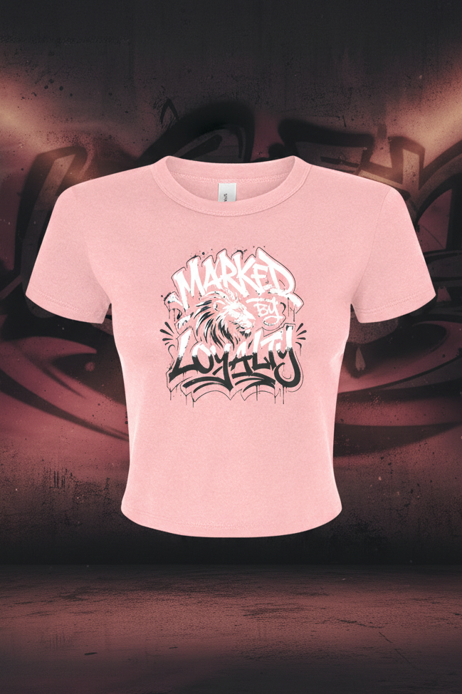 Pink Crop Tee with Background