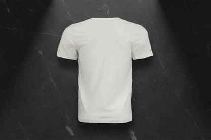 Vintage White No Betrayal Tee Back on Dark Marble